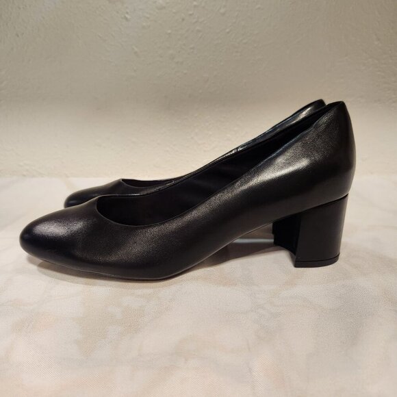 Easy Spirit‎ Women's Size 6.5W Black Evolve Robin Pump Slip On Block Heel - Picture 4 of 8
